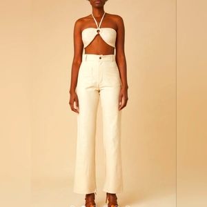 Savannah Morrow Jada pants ivory XS NWT